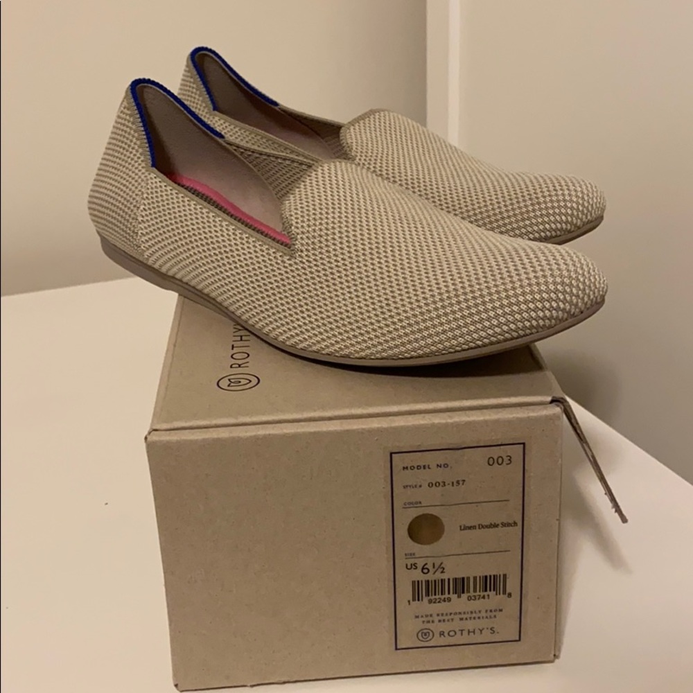 Rothy’s Linen Double Stitch New in Box, Size 6.5